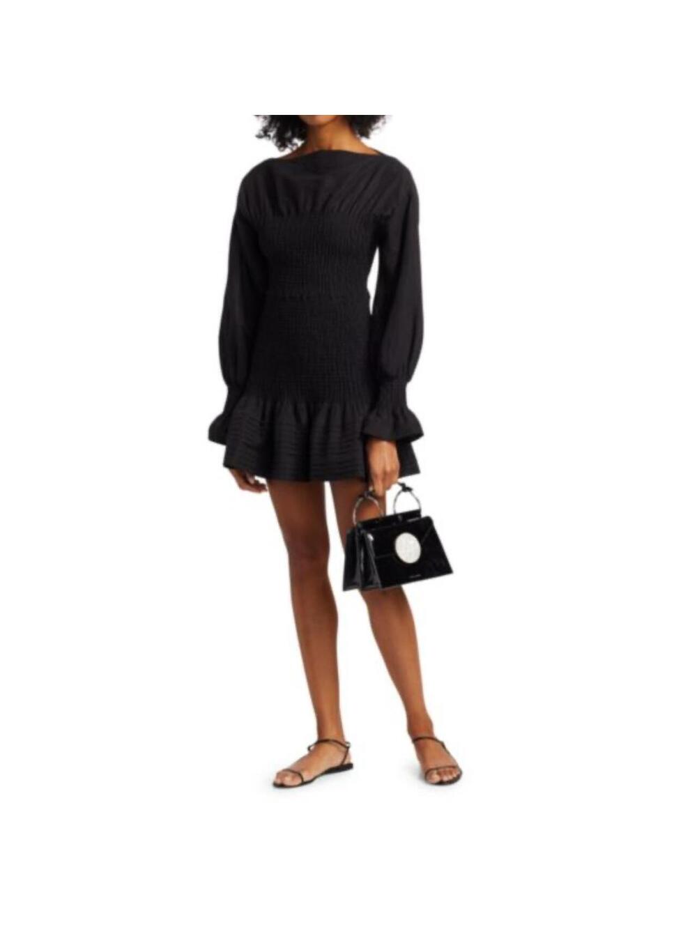 Derek Lam Collective Dua puff sleeve smocked mini dress